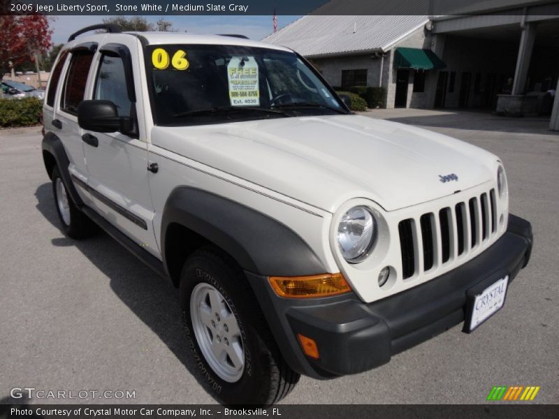 Stone White / Medium Slate Gray 2006 Jeep Liberty Sport