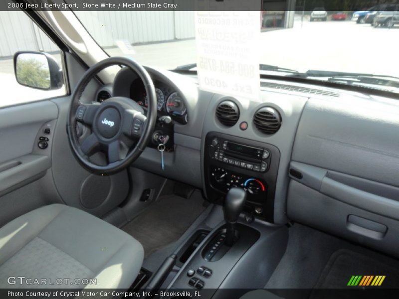 Stone White / Medium Slate Gray 2006 Jeep Liberty Sport