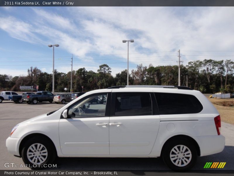 Clear White / Gray 2011 Kia Sedona LX