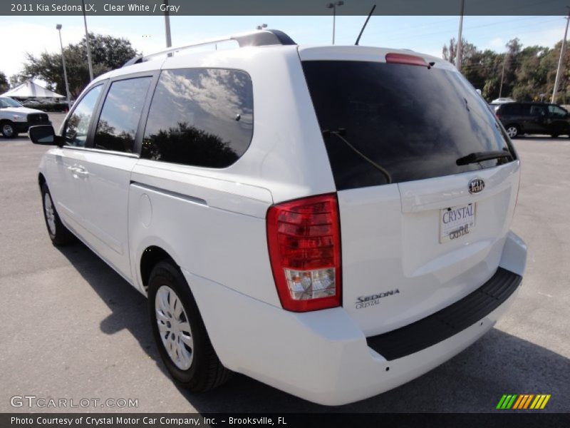 Clear White / Gray 2011 Kia Sedona LX