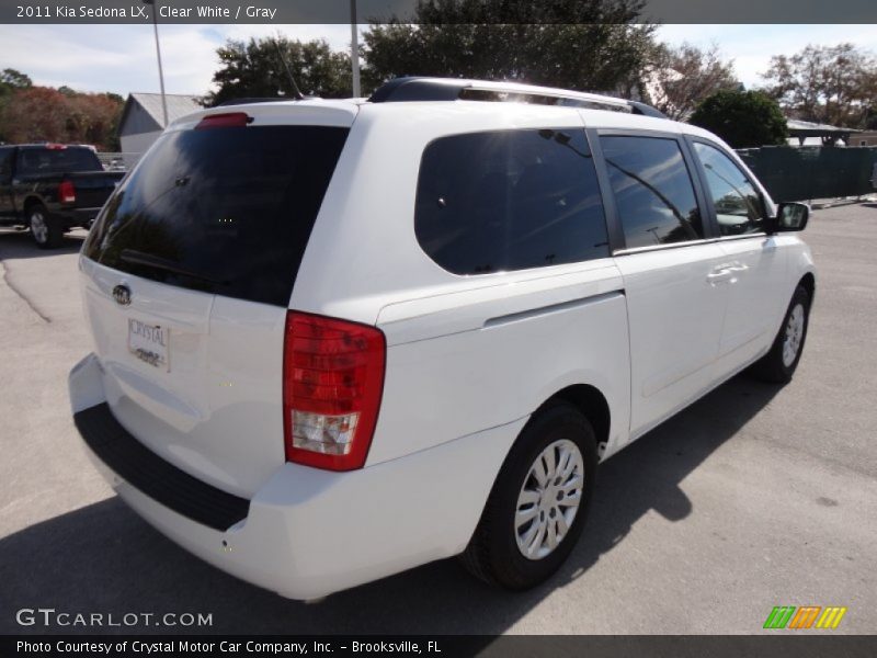 Clear White / Gray 2011 Kia Sedona LX
