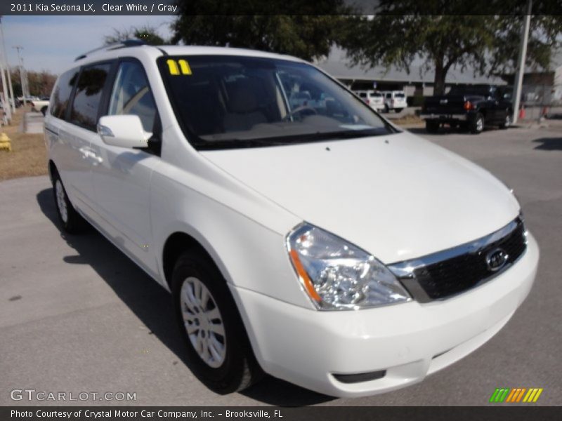 Clear White / Gray 2011 Kia Sedona LX