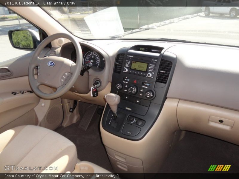 Clear White / Gray 2011 Kia Sedona LX