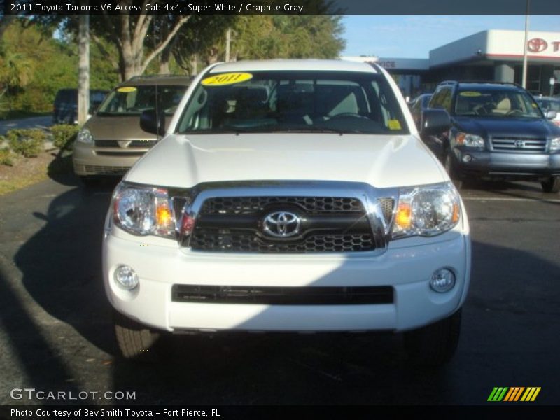 Super White / Graphite Gray 2011 Toyota Tacoma V6 Access Cab 4x4