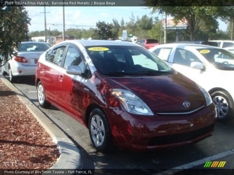 Barcelona Red Metallic / Bisque Beige 2007 Toyota Prius Hybrid