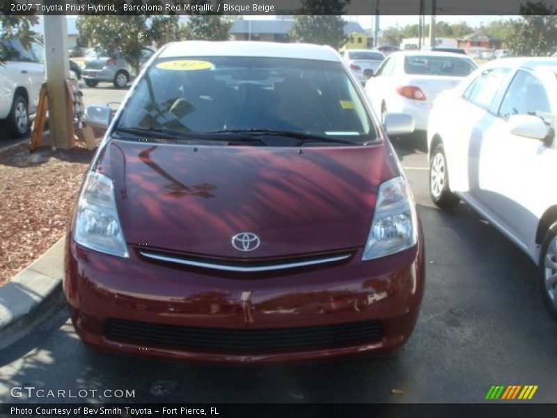 Barcelona Red Metallic / Bisque Beige 2007 Toyota Prius Hybrid