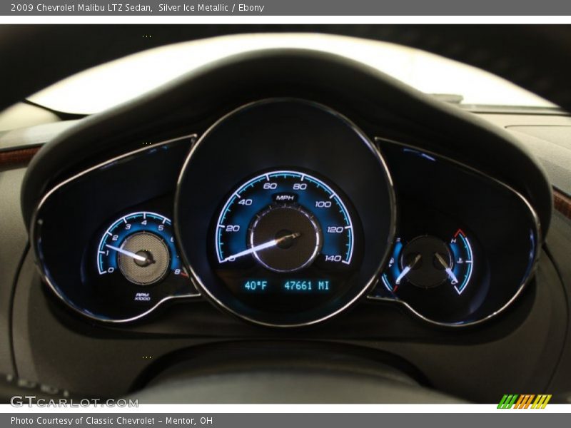 Silver Ice Metallic / Ebony 2009 Chevrolet Malibu LTZ Sedan