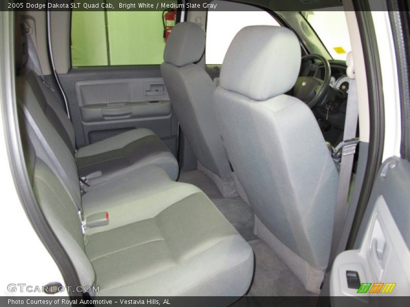 Bright White / Medium Slate Gray 2005 Dodge Dakota SLT Quad Cab