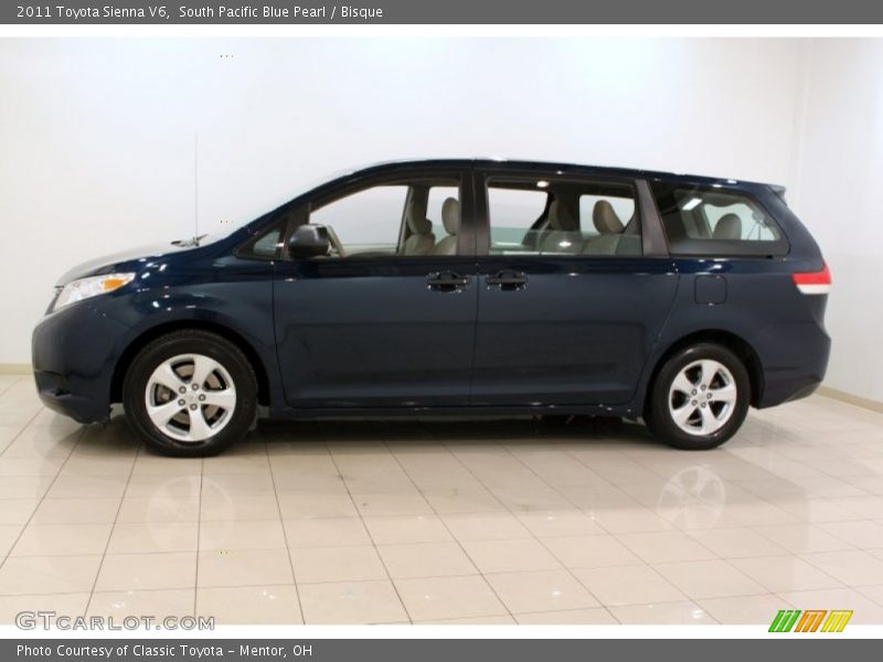 South Pacific Blue Pearl / Bisque 2011 Toyota Sienna V6