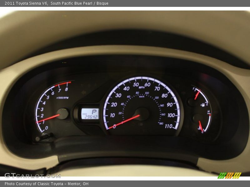  2011 Sienna V6 V6 Gauges