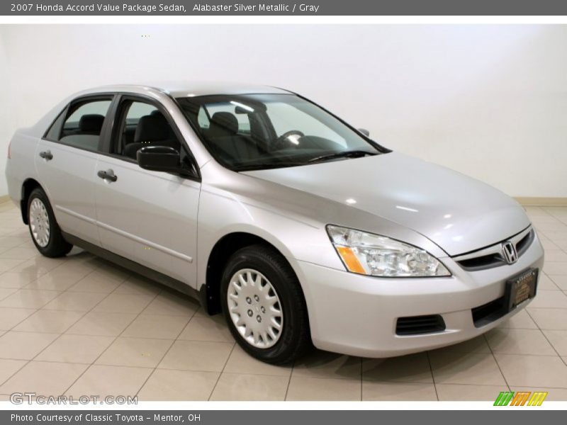Alabaster Silver Metallic / Gray 2007 Honda Accord Value Package Sedan