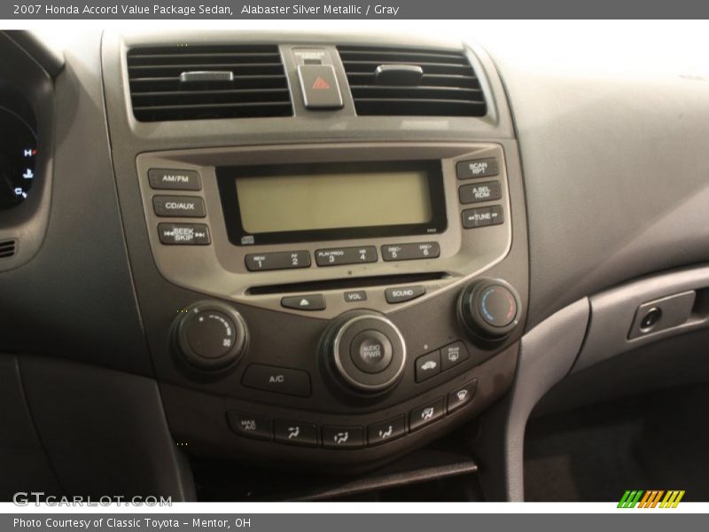 Alabaster Silver Metallic / Gray 2007 Honda Accord Value Package Sedan