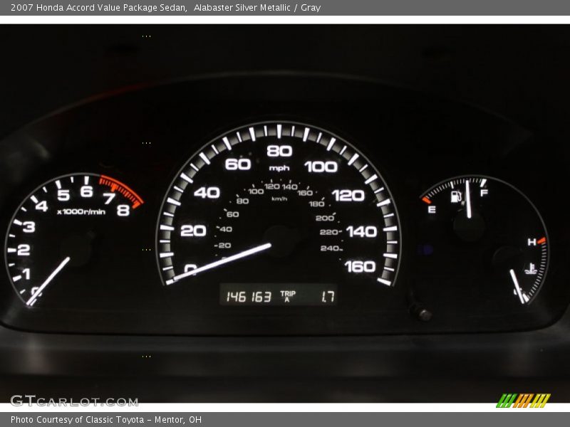 Alabaster Silver Metallic / Gray 2007 Honda Accord Value Package Sedan