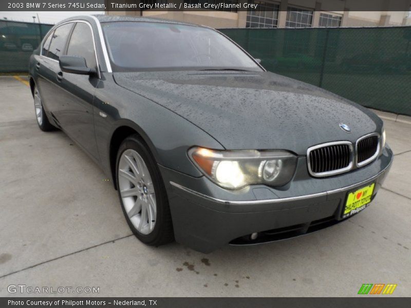 Titanium Grey Metallic / Basalt Grey/Flannel Grey 2003 BMW 7 Series 745Li Sedan