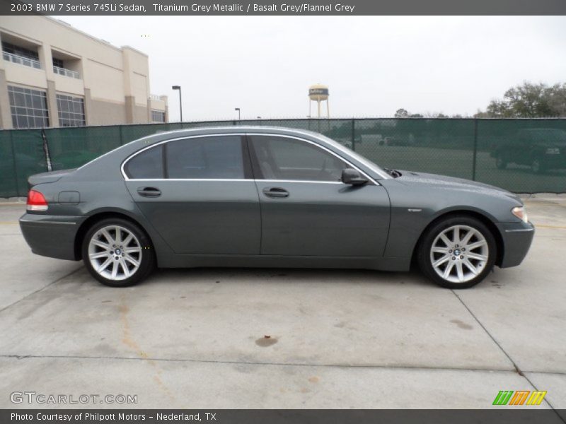 Titanium Grey Metallic / Basalt Grey/Flannel Grey 2003 BMW 7 Series 745Li Sedan