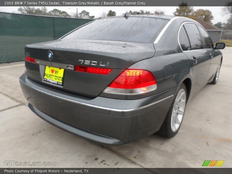 Titanium Grey Metallic / Basalt Grey/Flannel Grey 2003 BMW 7 Series 745Li Sedan