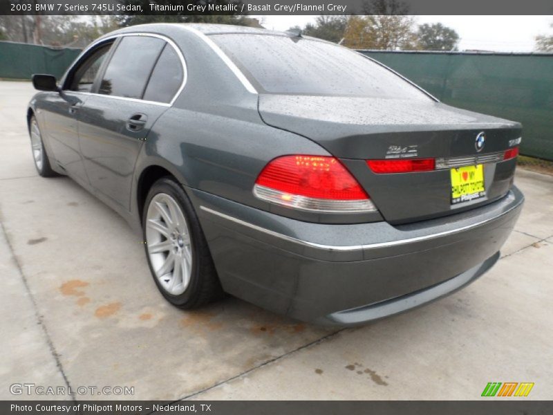 Titanium Grey Metallic / Basalt Grey/Flannel Grey 2003 BMW 7 Series 745Li Sedan