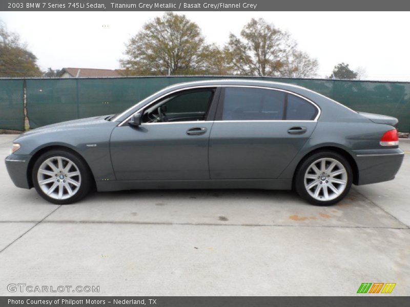 Titanium Grey Metallic / Basalt Grey/Flannel Grey 2003 BMW 7 Series 745Li Sedan