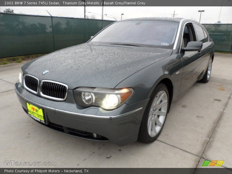 Titanium Grey Metallic / Basalt Grey/Flannel Grey 2003 BMW 7 Series 745Li Sedan