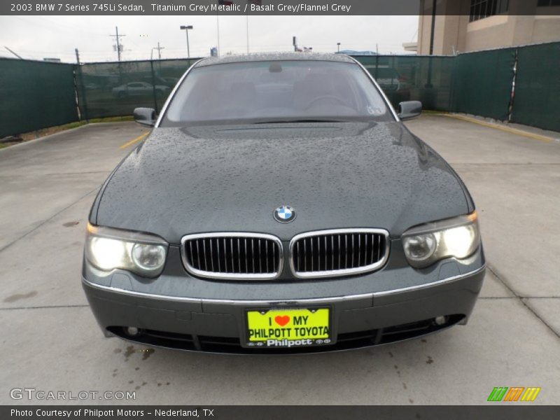 Titanium Grey Metallic / Basalt Grey/Flannel Grey 2003 BMW 7 Series 745Li Sedan