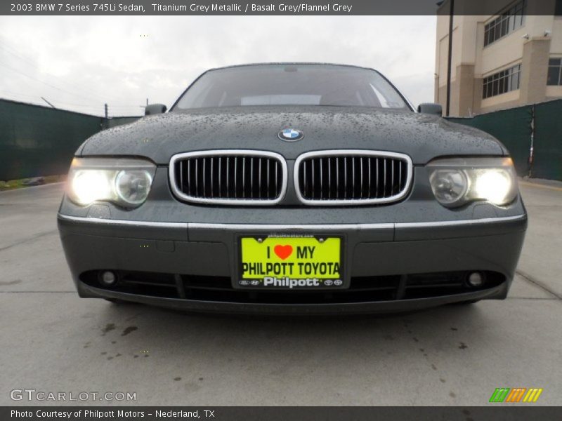 Titanium Grey Metallic / Basalt Grey/Flannel Grey 2003 BMW 7 Series 745Li Sedan