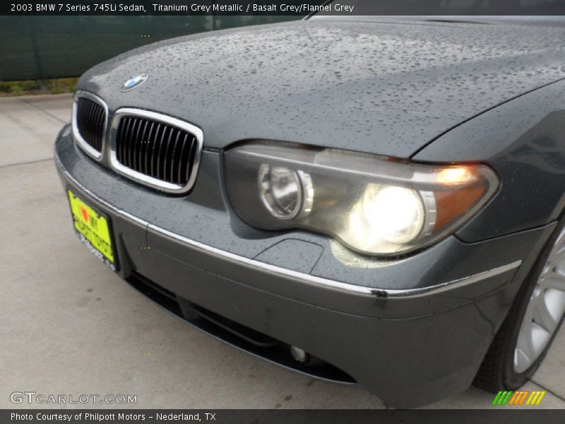 Titanium Grey Metallic / Basalt Grey/Flannel Grey 2003 BMW 7 Series 745Li Sedan
