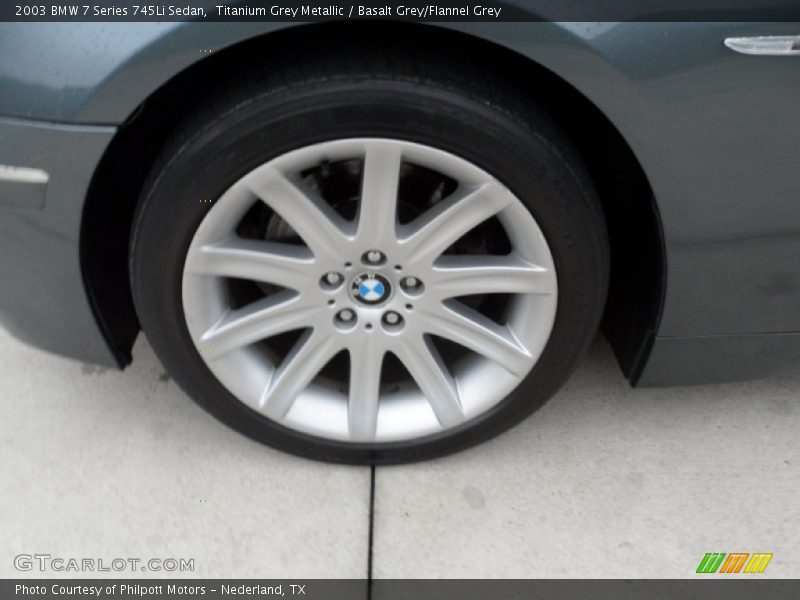 Titanium Grey Metallic / Basalt Grey/Flannel Grey 2003 BMW 7 Series 745Li Sedan