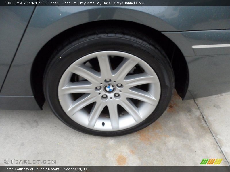 Titanium Grey Metallic / Basalt Grey/Flannel Grey 2003 BMW 7 Series 745Li Sedan