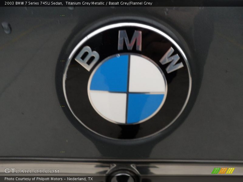 Titanium Grey Metallic / Basalt Grey/Flannel Grey 2003 BMW 7 Series 745Li Sedan