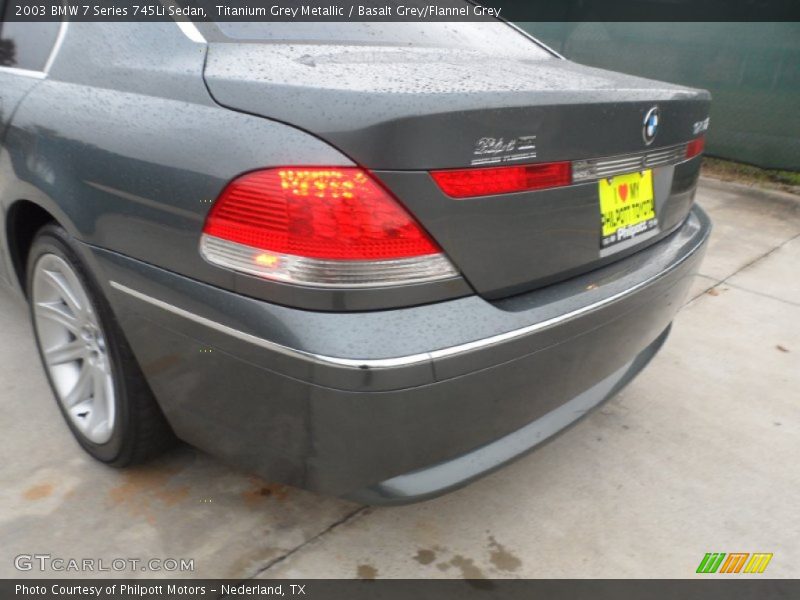 Titanium Grey Metallic / Basalt Grey/Flannel Grey 2003 BMW 7 Series 745Li Sedan