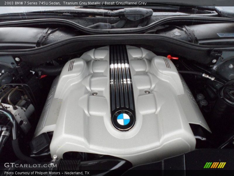 Titanium Grey Metallic / Basalt Grey/Flannel Grey 2003 BMW 7 Series 745Li Sedan