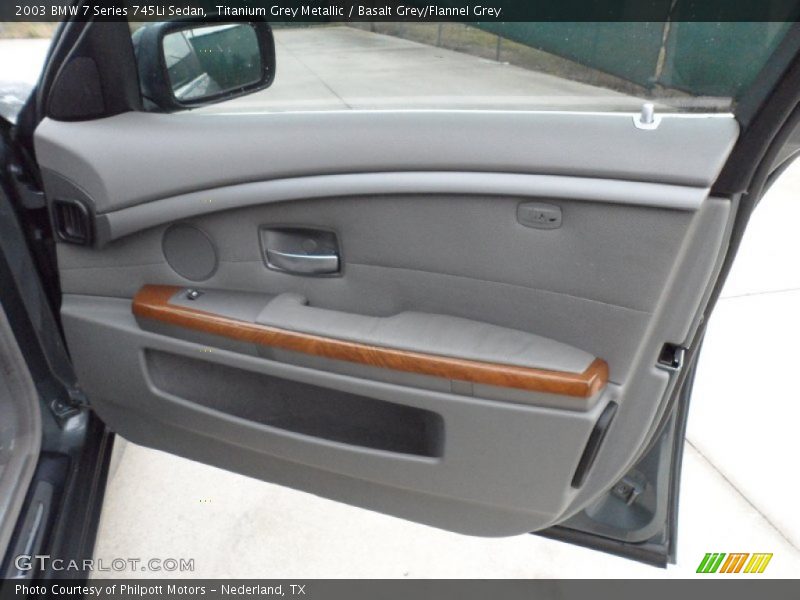 Titanium Grey Metallic / Basalt Grey/Flannel Grey 2003 BMW 7 Series 745Li Sedan