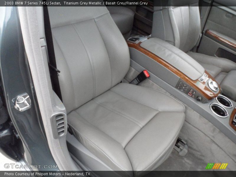 Titanium Grey Metallic / Basalt Grey/Flannel Grey 2003 BMW 7 Series 745Li Sedan