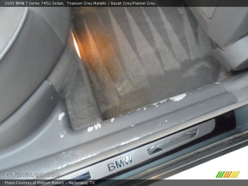 Titanium Grey Metallic / Basalt Grey/Flannel Grey 2003 BMW 7 Series 745Li Sedan