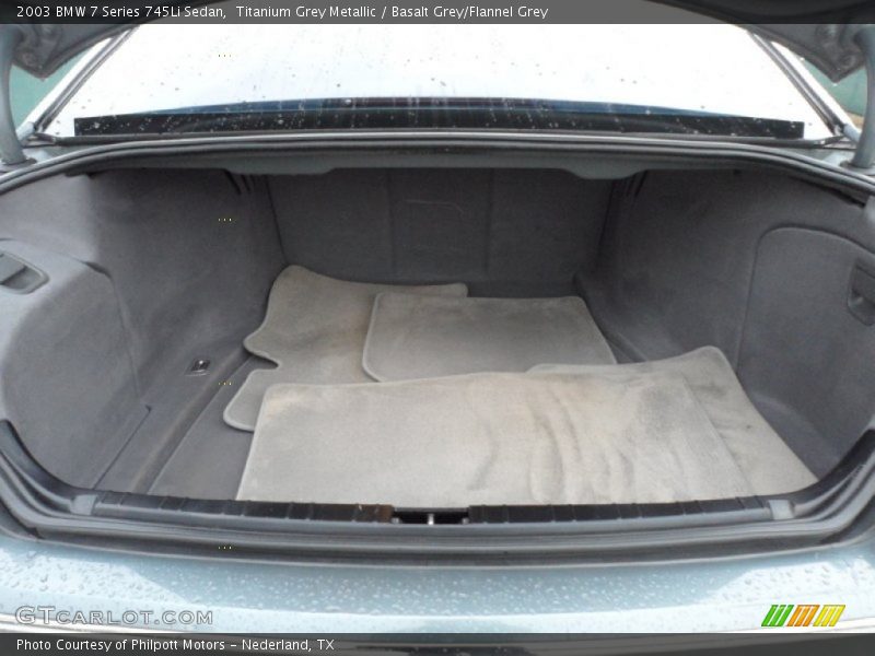 Titanium Grey Metallic / Basalt Grey/Flannel Grey 2003 BMW 7 Series 745Li Sedan