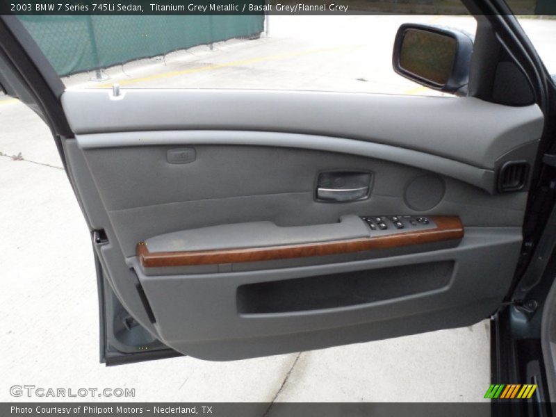 Titanium Grey Metallic / Basalt Grey/Flannel Grey 2003 BMW 7 Series 745Li Sedan