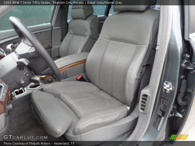 Titanium Grey Metallic / Basalt Grey/Flannel Grey 2003 BMW 7 Series 745Li Sedan