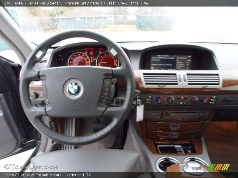 Titanium Grey Metallic / Basalt Grey/Flannel Grey 2003 BMW 7 Series 745Li Sedan