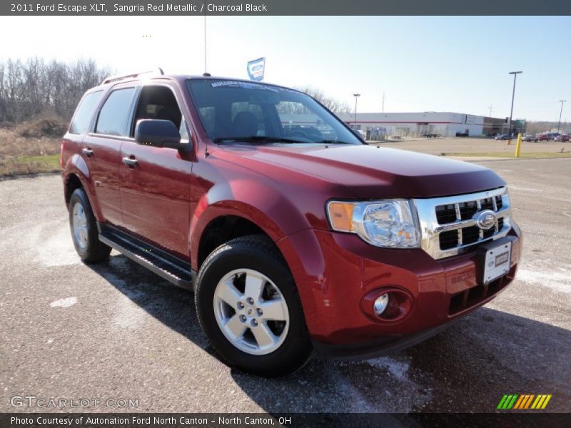 Sangria Red Metallic / Charcoal Black 2011 Ford Escape XLT