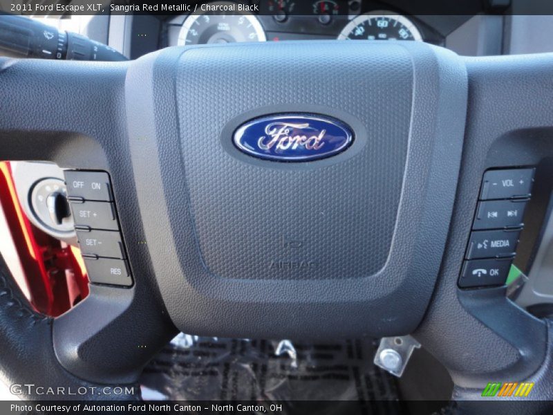 Sangria Red Metallic / Charcoal Black 2011 Ford Escape XLT