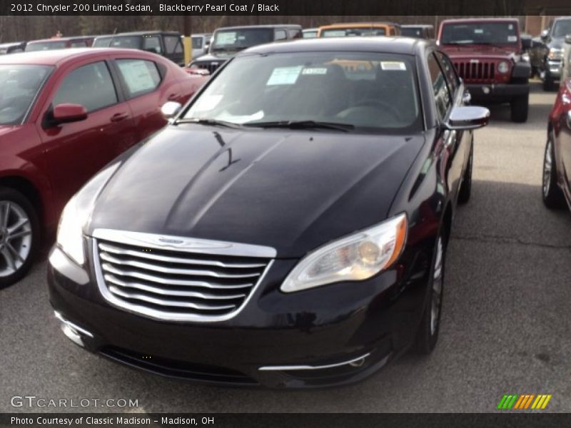 Blackberry Pearl Coat / Black 2012 Chrysler 200 Limited Sedan