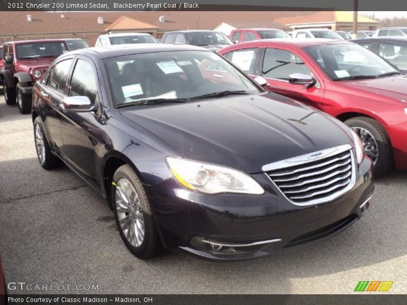 Blackberry Pearl Coat / Black 2012 Chrysler 200 Limited Sedan