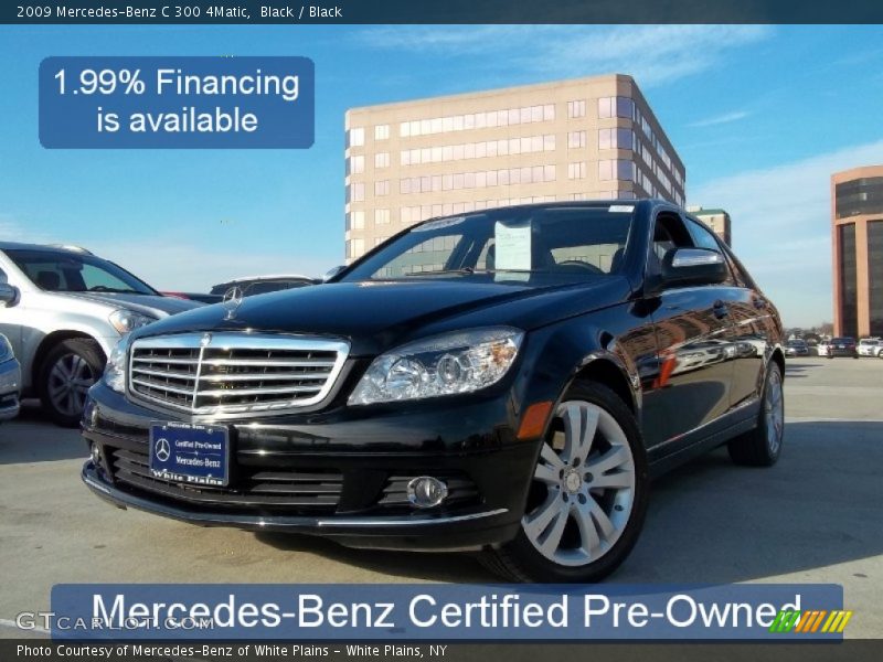 Black / Black 2009 Mercedes-Benz C 300 4Matic