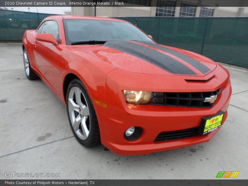 Inferno Orange Metallic / Black 2010 Chevrolet Camaro SS Coupe