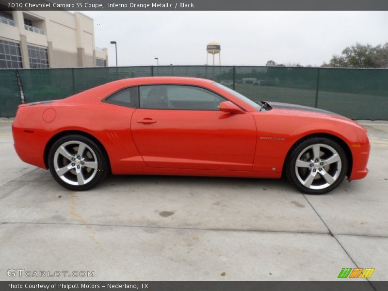 Inferno Orange Metallic / Black 2010 Chevrolet Camaro SS Coupe