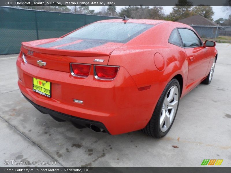 Inferno Orange Metallic / Black 2010 Chevrolet Camaro SS Coupe