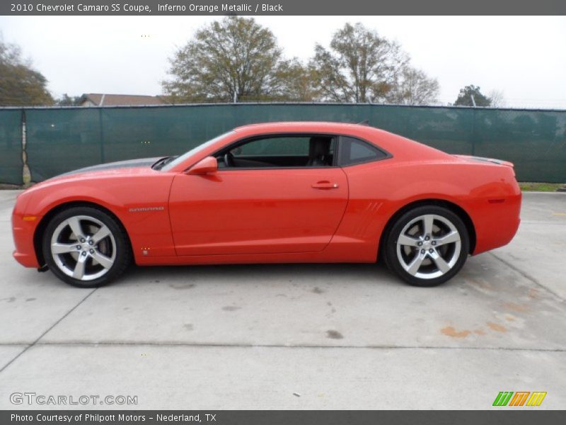 Inferno Orange Metallic / Black 2010 Chevrolet Camaro SS Coupe