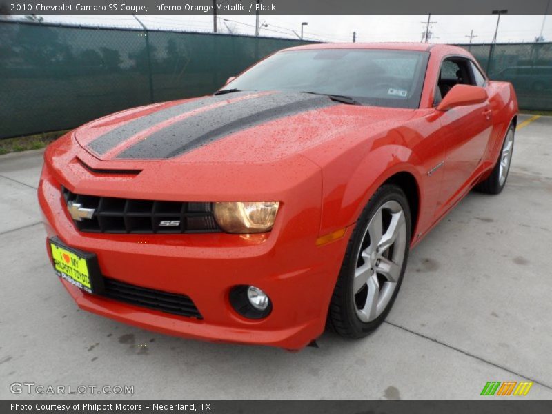 Inferno Orange Metallic / Black 2010 Chevrolet Camaro SS Coupe