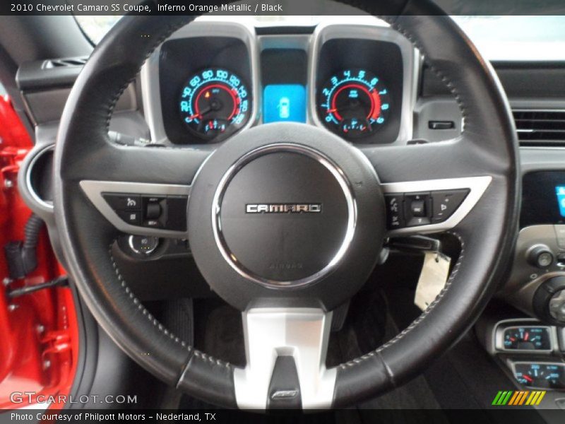 Inferno Orange Metallic / Black 2010 Chevrolet Camaro SS Coupe
