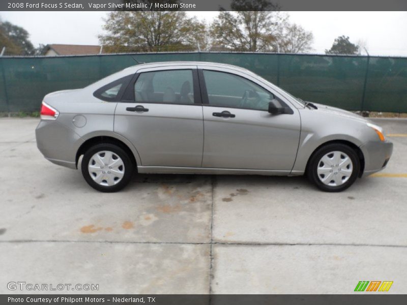 Vapor Silver Metallic / Medium Stone 2008 Ford Focus S Sedan